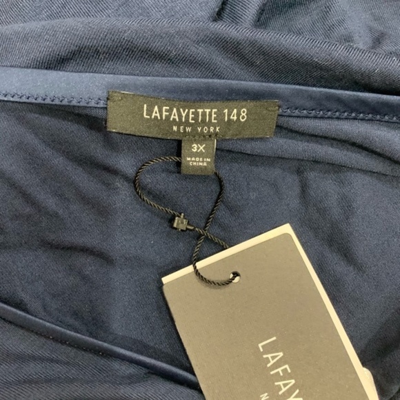 LAFAYETTE 148 Rila Chain Detail Top In Armada - Picture 6 of 6